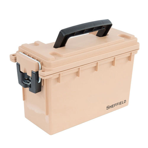 Sheffield 12627 Coyote Tan Field Box - 3 Locking Options, Made in USA