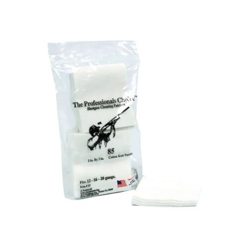 85-Pack Cotton Knit 3x3 Square Patches for 12/16/20 Gauge Shotguns