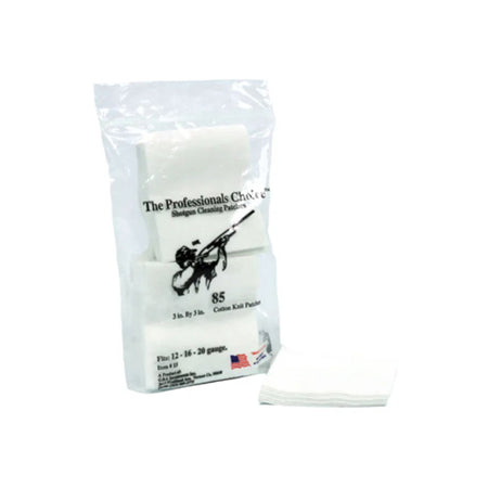 85-Pack Cotton Knit 3x3 Square Patches for 12/16/20 Gauge Shotguns