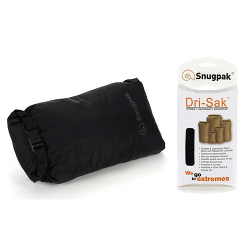 Small Black Dri-Sak Waterproof Dry Bag by Snugpak - 9x14in