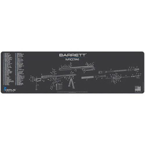 Barrett M107A1 Magnum Cleaning Mat Schematic Charcoal Gray