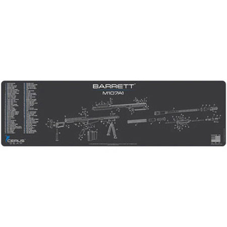 Barrett M107A1 Magnum Cleaning Mat Schematic Charcoal Gray