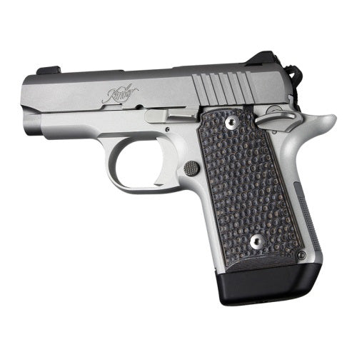 G10 Piranha Grip Panels Kimber Micro 9 Ambi Safety G-Mascus Black Grey