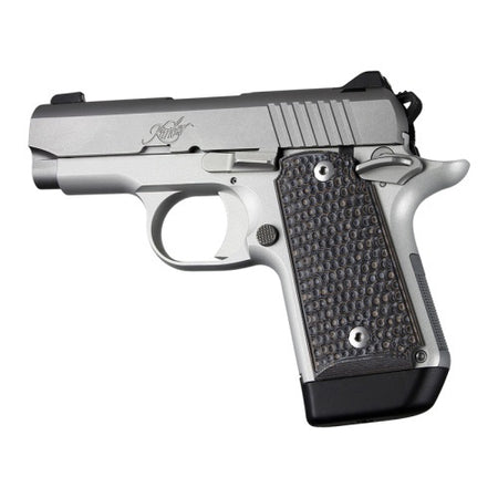 G10 Piranha Grip Panels Kimber Micro 9 Ambi Safety G-Mascus Black Grey