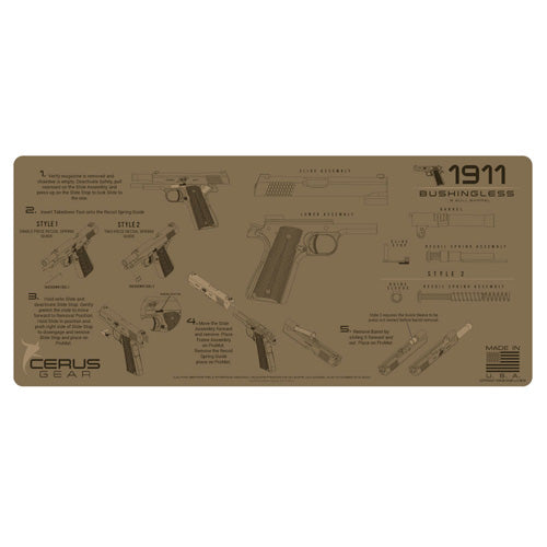 1911 Bushingless Bull Barrel ProMat Coyote Tan Padded 12x27