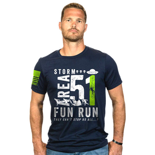 Storm Area 51 Fun Run Graphic Tee Midnight Navy Small by Nine Line