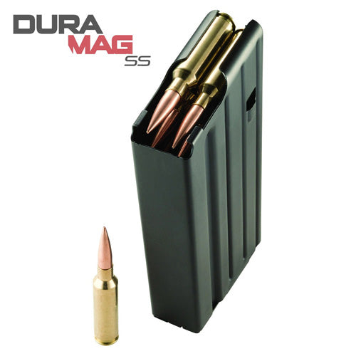 AR-10 308/7.62 DURAMAG SS 20rd SR25 Pattern Stainless Magazine Black