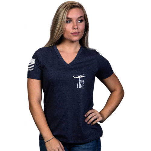 Women's Relaxed Fit America V-Neck T-Shirt XL by Nine Line