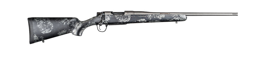 Christensen Arms 8010108600 Mesa FFT 300 PRC 3+1 22" Threaded Barrel, Tungsten Gray Cerakote, Black with Gray Webbing Stock