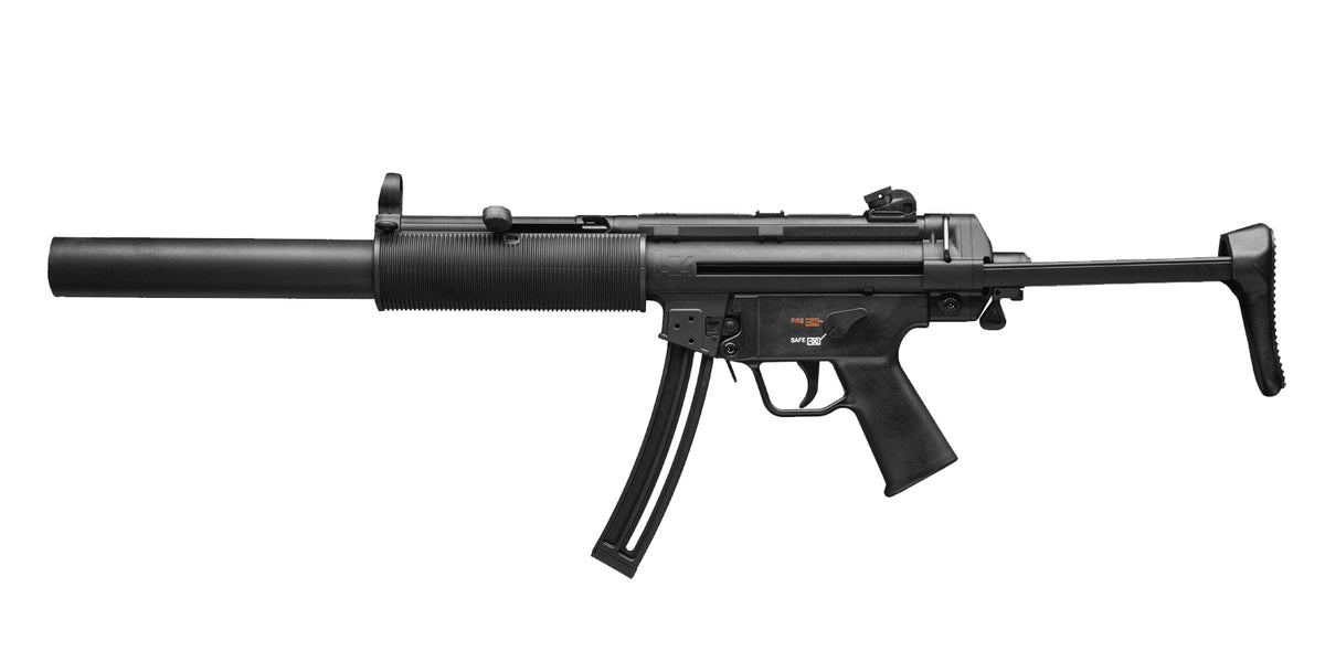 HK 81000469 MP5 Full Size 22 LR 10+1 16.10" Black Steel Barrel. Black Retractable Black Polymer Stock & Grips