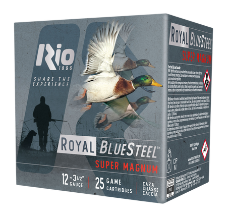 Rio Ammunition Royal BlueSteel Super Magnum Shotgun Ammo 12 Gauge 3.5 in 1-3/8 oz BB 1550 FPS
