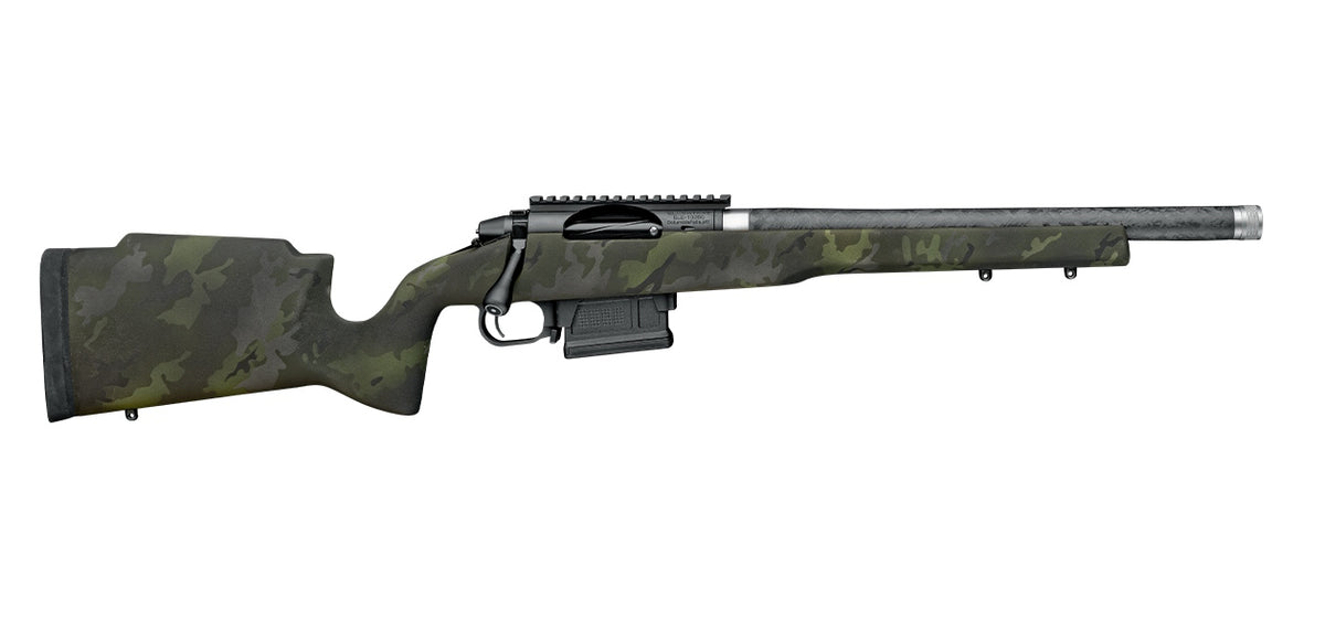 Proof Research 151211 Elevation MTR 2.0 6mm ARC 4+1 16.50" Carbon Fiber Match Grade Threaded Barrel, Black Receiver w/Picatinny Rail, Midnight Camo Proof Fixed Carbon Fiber Stock, Right Hand