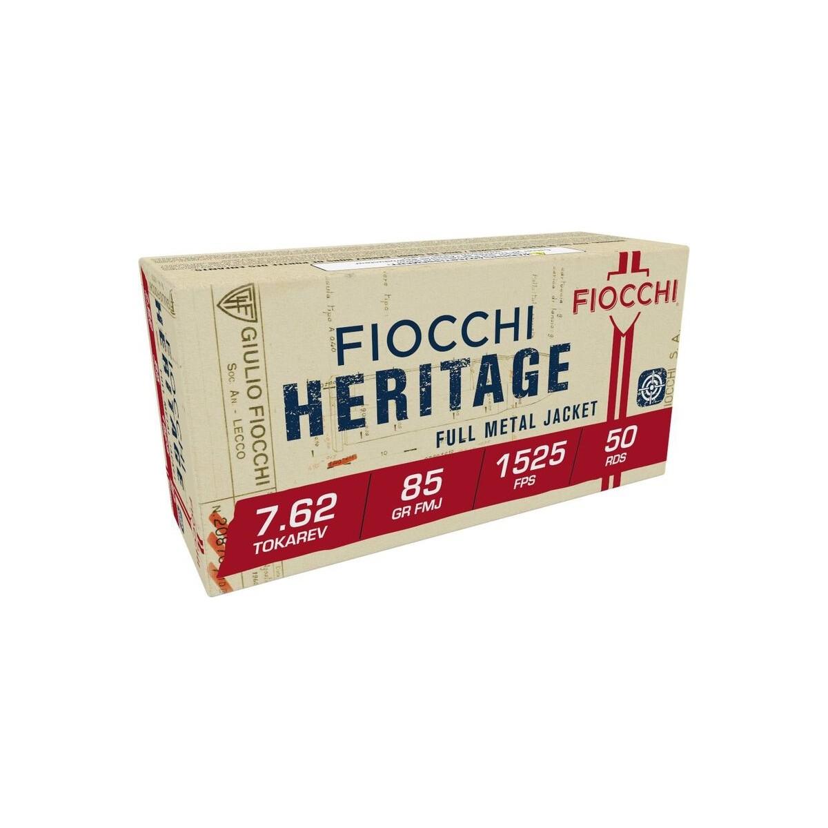 Fiocchi Heritage Full Metal Jacket 88 Grain 7.62x25mm Tokarev 1525 fps