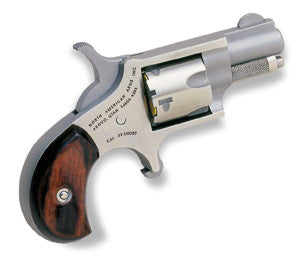 North American Arms 22S Mini-Revolver 22 Short 5rd 1.13" Barrel, Overall Stainless Steel Finish, Rosewood Birdshead Grip