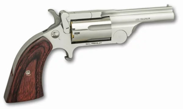 North American Arms 22MR250 Ranger II 22 WMR 5 Shot 2.50" Stainless Steel Barrel, Stainless Steel Frame, Stainless Cylinder, Wood Boot Grip, Exposed Hammer