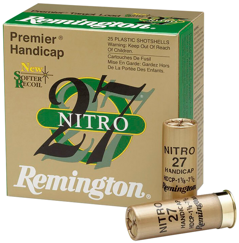Remington Ammunition 20227 Premier Nitro 27 Handicap Load 12 Gauge 2.75 in. 1 oz 1290 fps 7.5 Shot