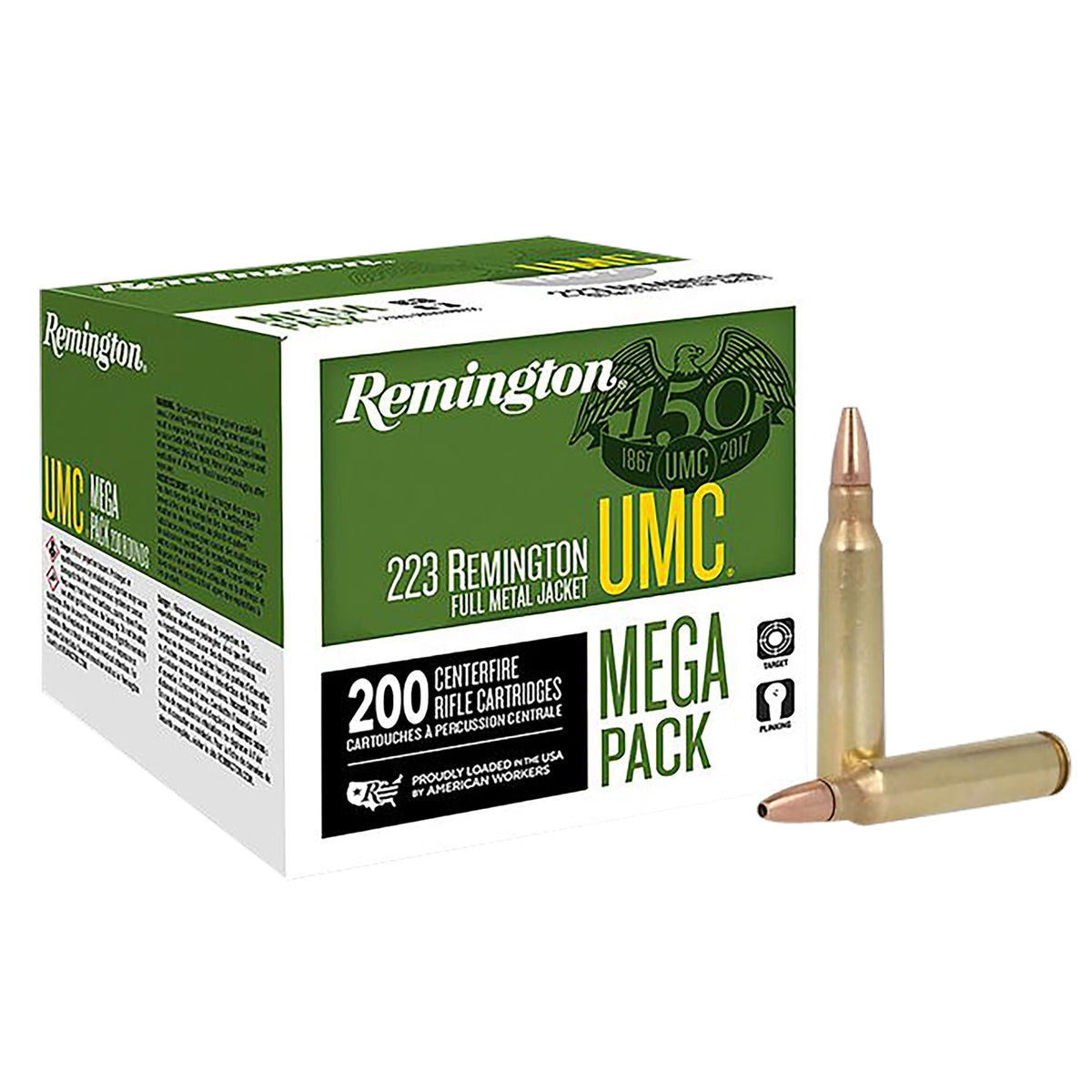 Remington UMC Mega Pack Jacketed Hollow Point 45 Grain .223 Remington 3550 fps