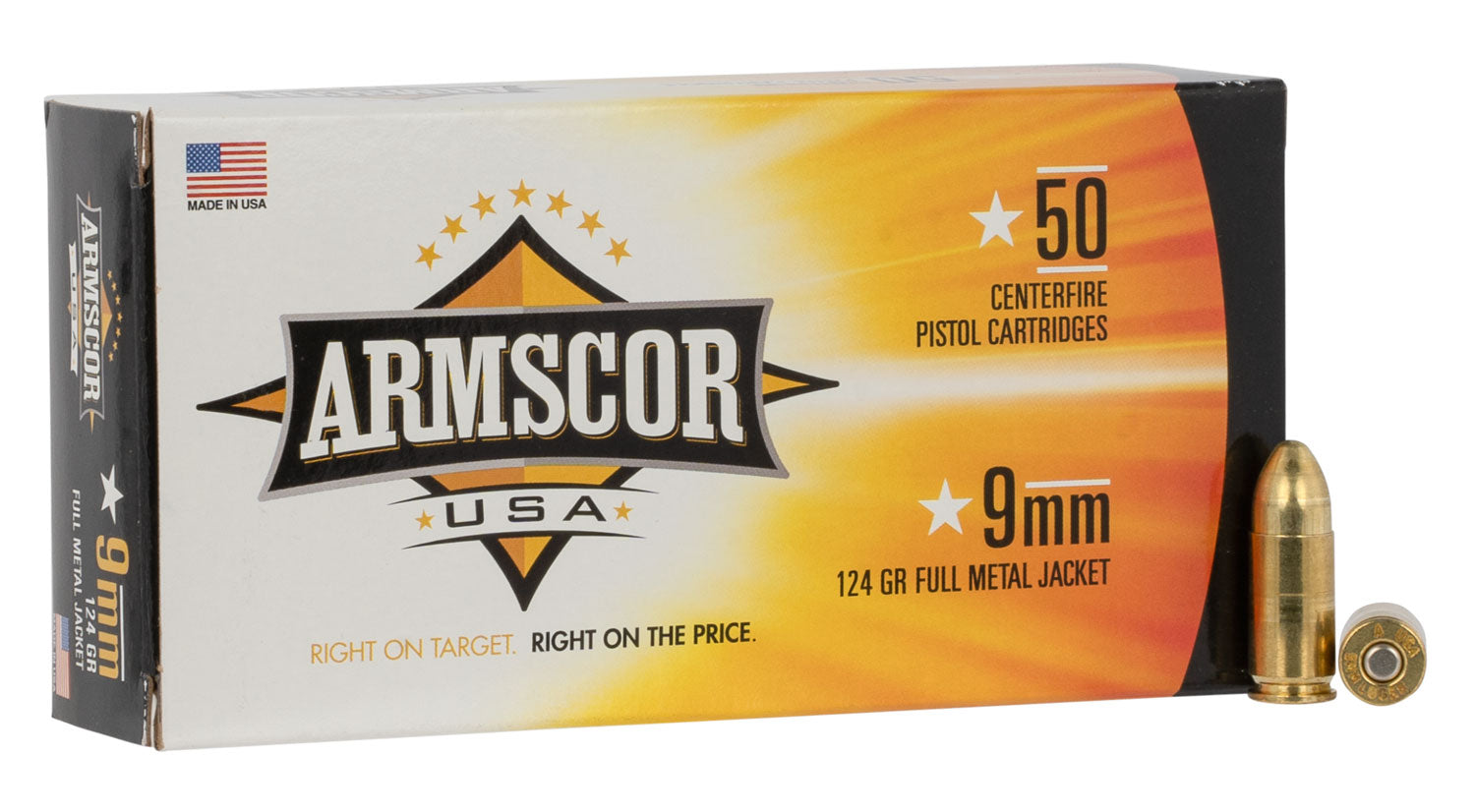 Armscor FAC94 Pistol 9mm Luger 124 gr Full Metal Jacket (FMJ)