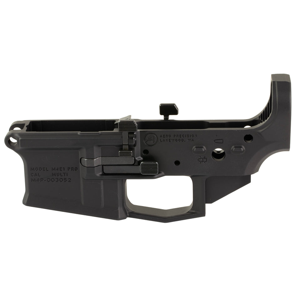 Aero Precision, M4E1 PRO Stripped Lower Receiver, Semi-automatic, 223/5.56 Anodized Finish, Black - Ambidextrous