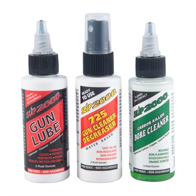 SLIP 2000 2oz 3-Pack Firearm Cleaner Set Lube Carbon Killer and 725 Solution