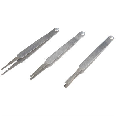 Precision Diamond Tip Pivot Tweezers 3-Piece