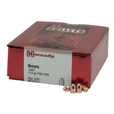 FMJ 9mm Caliber (0.355") Pistol Bullets
