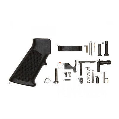 AR-15 Complete Lower Parts Kit Mil-Spec w/ Grip - Trigger Not Included