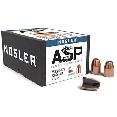ASP 45 Caliber 0.451" JHP Pistol Reloading Bullets