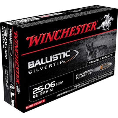 Winchester Ballistic Silvertip Fragmenting Polymer Tip 85 Grain .25-06 Remington 3470 fps
