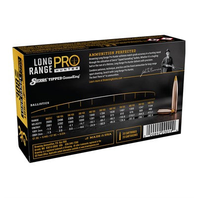 Browning Long Range Pro Sierra Tipped GameKing boat-tail 165 Grain .308 Win / 7.62x51mm 2661 ft lbs