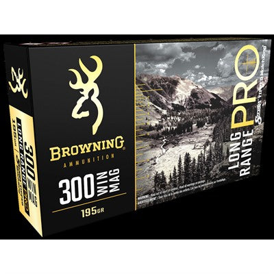 Browning Long Range Pro .300 Winchester Mag 195 grain Sierra MatchKing Boat Tail ammunition
