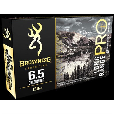 Browning Long Range Pro 6.5mm Creedmoor 130 grain Sierra MatchKing Boat Tail ammunition