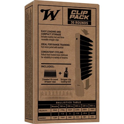 Winchester M855 Green Tip Clip Pack 5.56x45mm NATO 62 grain Full Metal Jacket ammunition