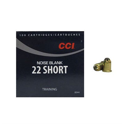 CCI Noise Blank .22 Short/Long/LR Ammunition 100 Rounds Crimped Brass Case Training/Starter Pistol/Reenactment