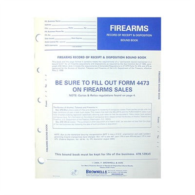 Personal Firearms Record Log Book
