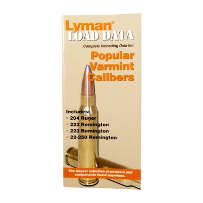 Lyman Load Data Book for 20 and 22 Caliber