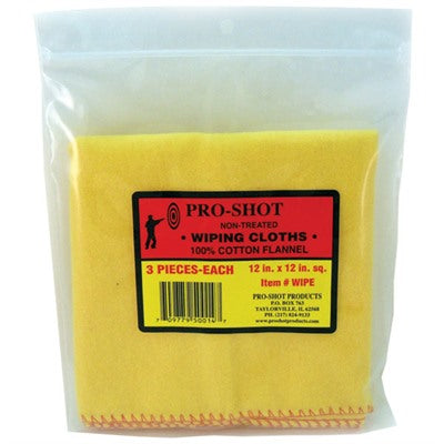 3-Pack Non-Treated Cleaning Cloths for Firearms