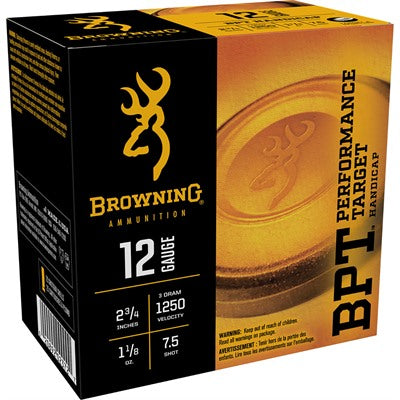 Browning BPT Performance Target Handicap Shotgun Ammo 12 Gauge 2.75 in 1-1/8 oz #7.5