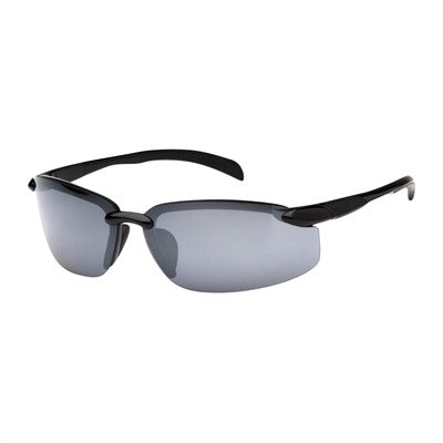 Waverton Range Safety Glasses Silver Mirror Lens w/ Black Frame