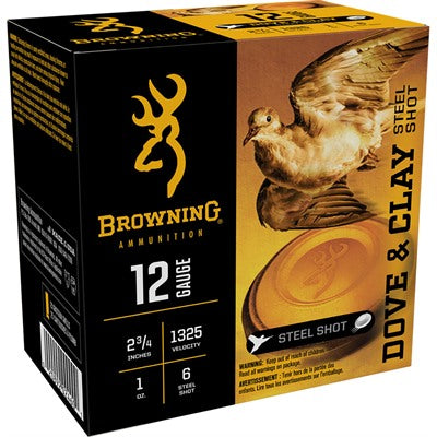 Browning Dove & Clay Extra Distance Shotgun Ammo 12 Gauge 2.75 in 1 oz #6