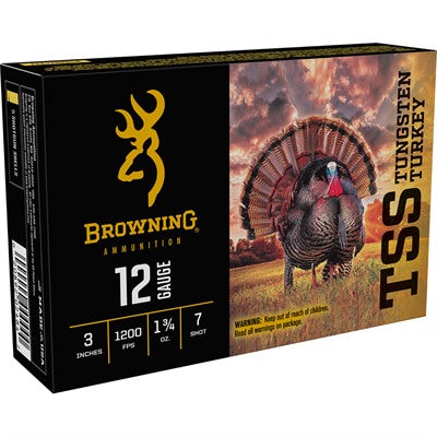 Browning B193921237 TSS Tungsten Turkey 12 Gauge 3 1-3/4oz #7 1200 fps