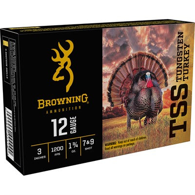 Browning TSS Tungsten Turkey Shotgun Ammo 12 Gauge 3 in 1-3/4 oz #7 / 9