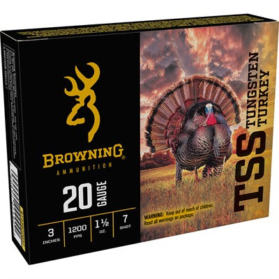 Browning B193922037 TSS Tungsten Turkey 20 Gauge 3 1-1/2oz #7 1200 fps