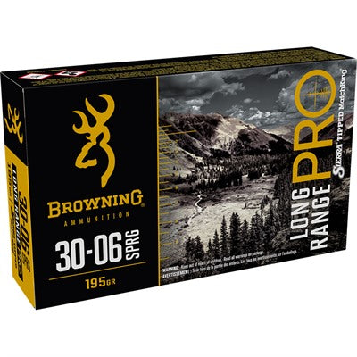 Browning Long Range Pro .30-06 Springfield 195 grain Sierra MatchKing Boat Tail ammunition
