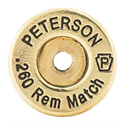 Peterson Brass .260 Remington Unprimed Cases 500ct