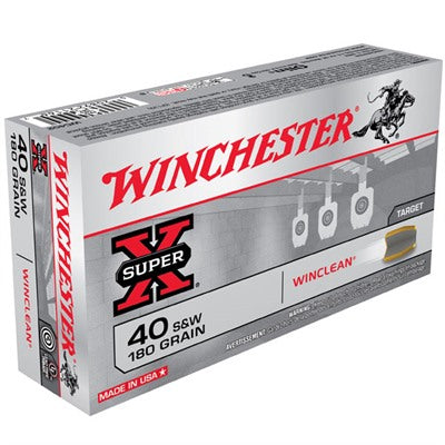 Winchester Super X Winclean Brass Enclosed Base 180 Grain .40 S&W 990 fps