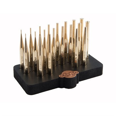 20-Piece Gunsmith Brass Punch Set and Bench Block