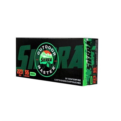 Sierra Outdoor Master Hollow Point Boat Tail 55 Grain .223 Remington 3240 fps