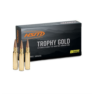 HSM Trophy Gold .300 Weatherby Mag 168 grain Berger Hunting VLD Match ammunition