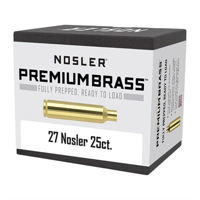 27 Nosler Premium Unprimed Reloading Brass